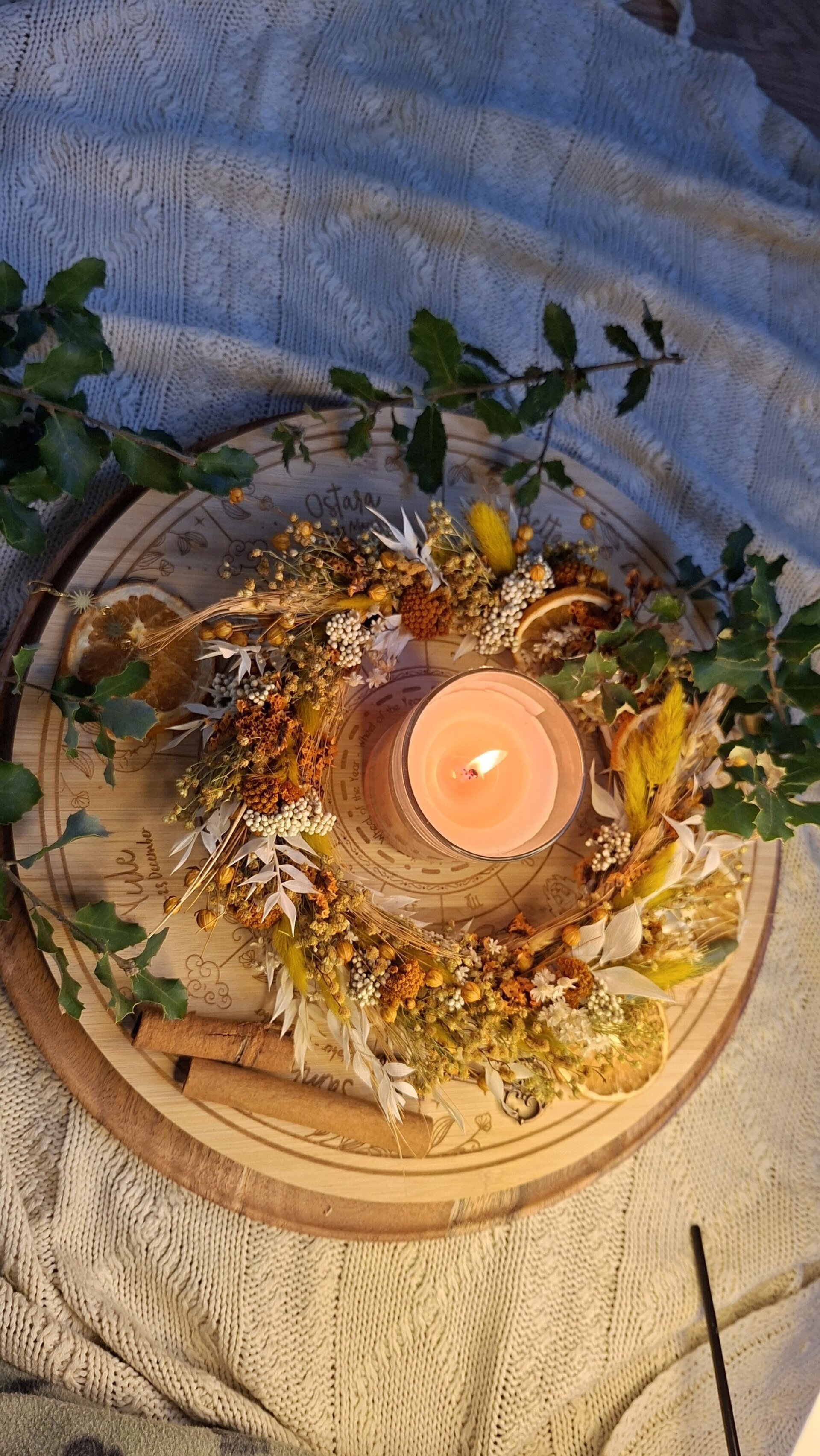 Tabla Madera Rueda del año - 2