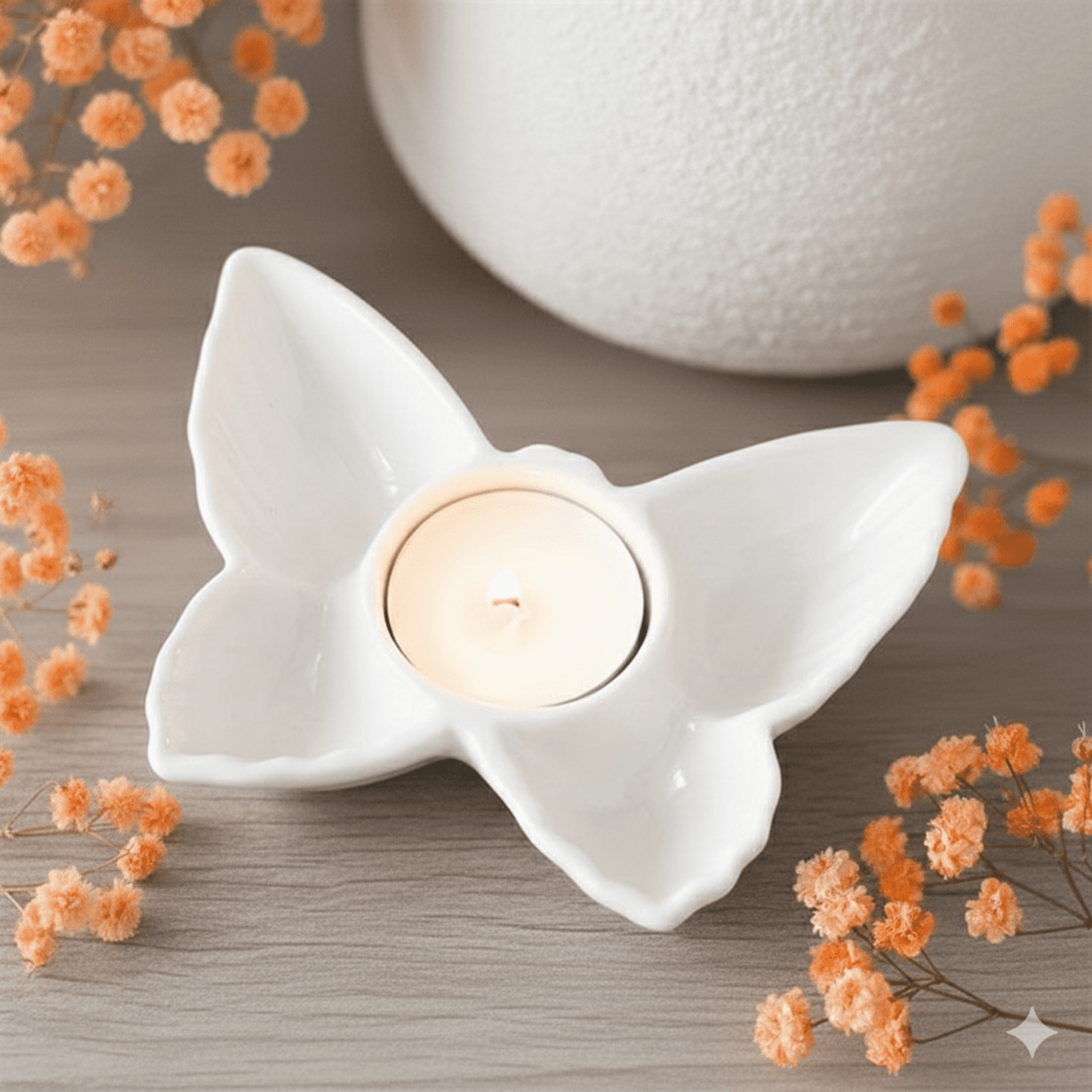 Portavelas Mariposa Blanca - 2