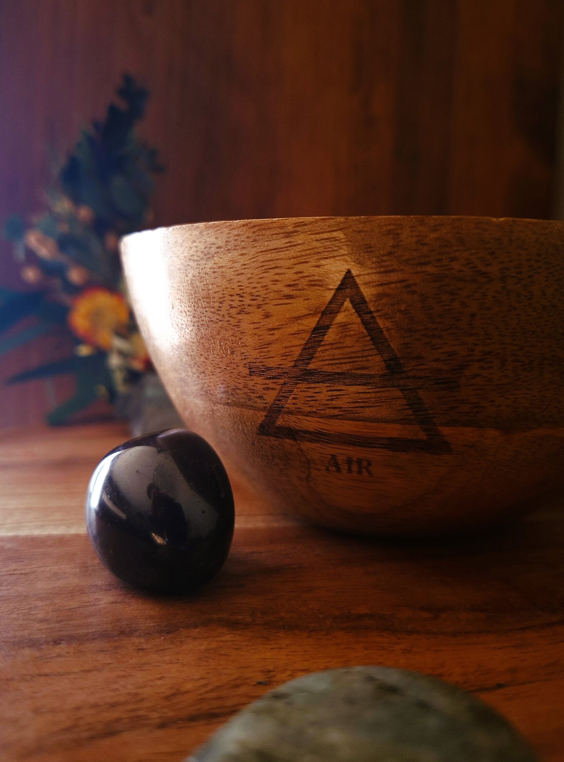 Cuenco de madera 4 elementos - 2