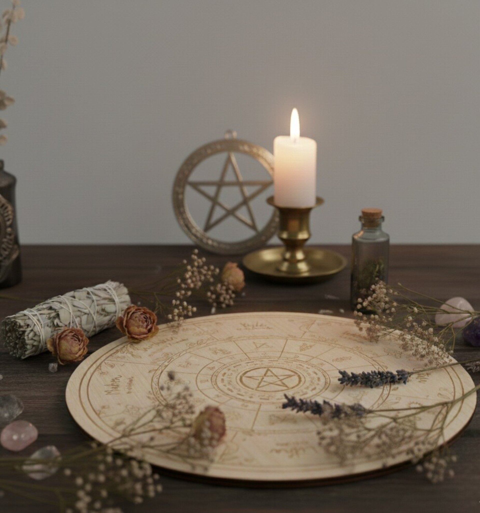 Tabla Madera Rueda del año - 3