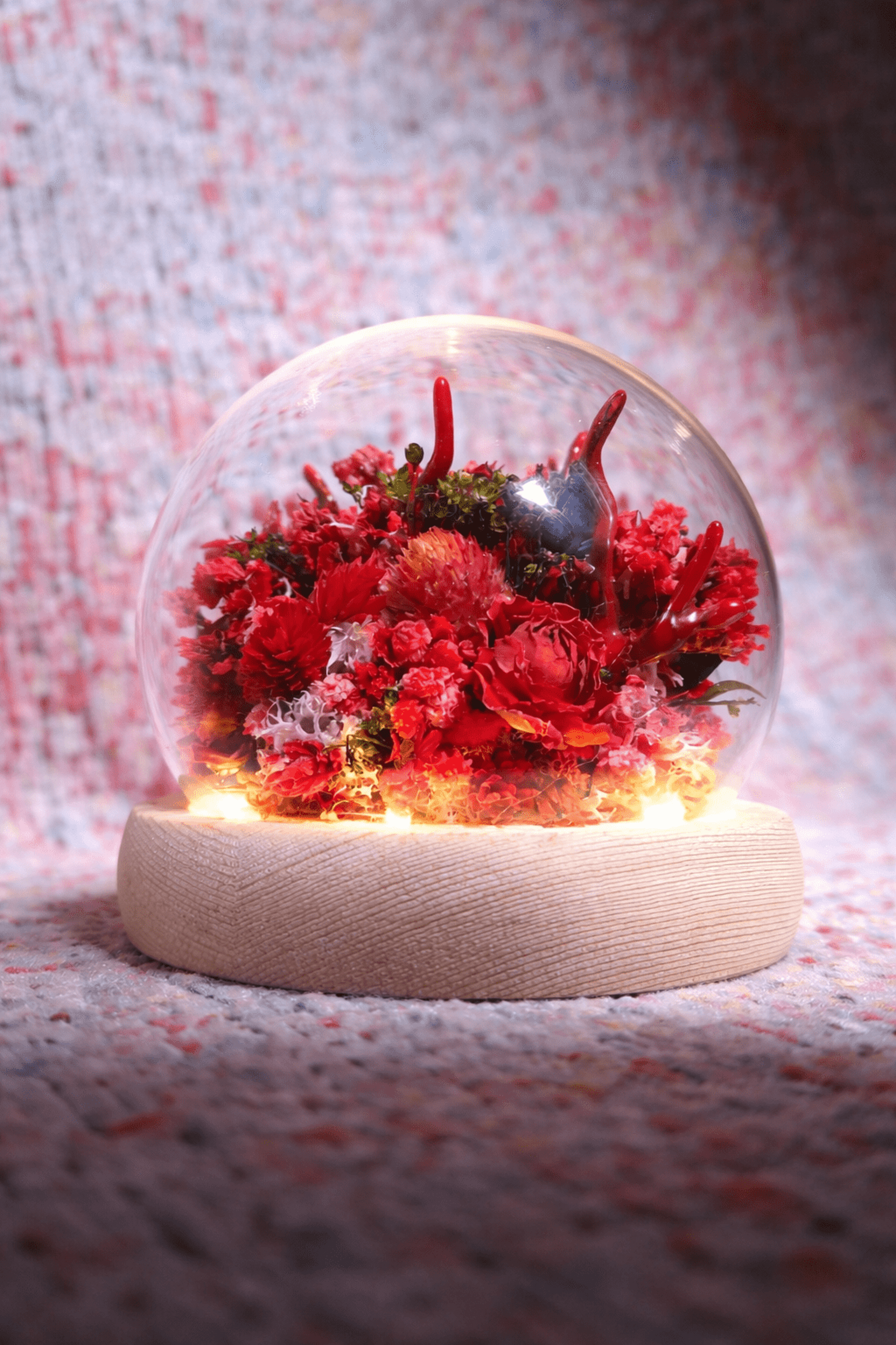 Bola de Luz Coral Rojo - 1