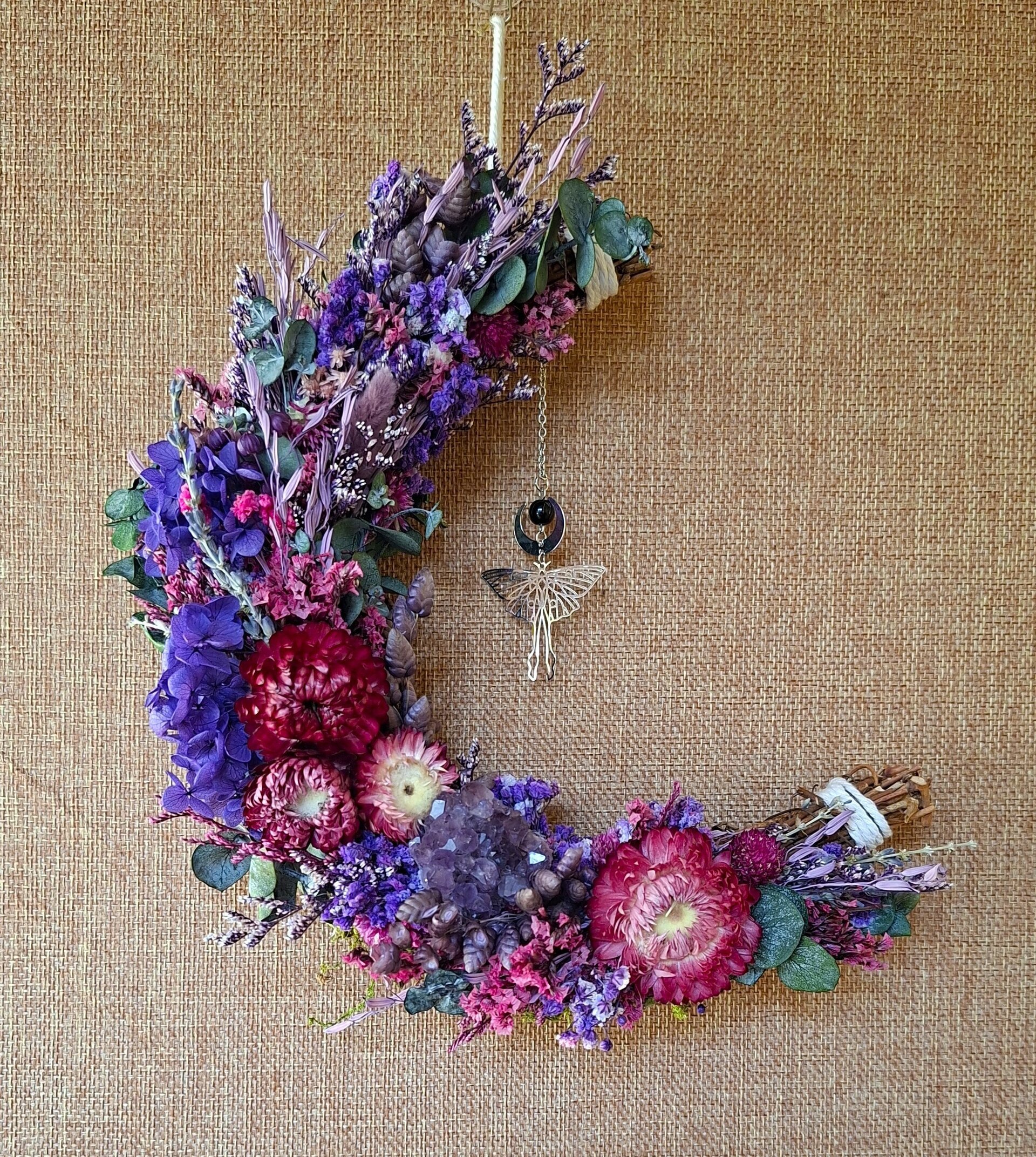 Luna Creciente Morada con Drusa de Amatisa - 3